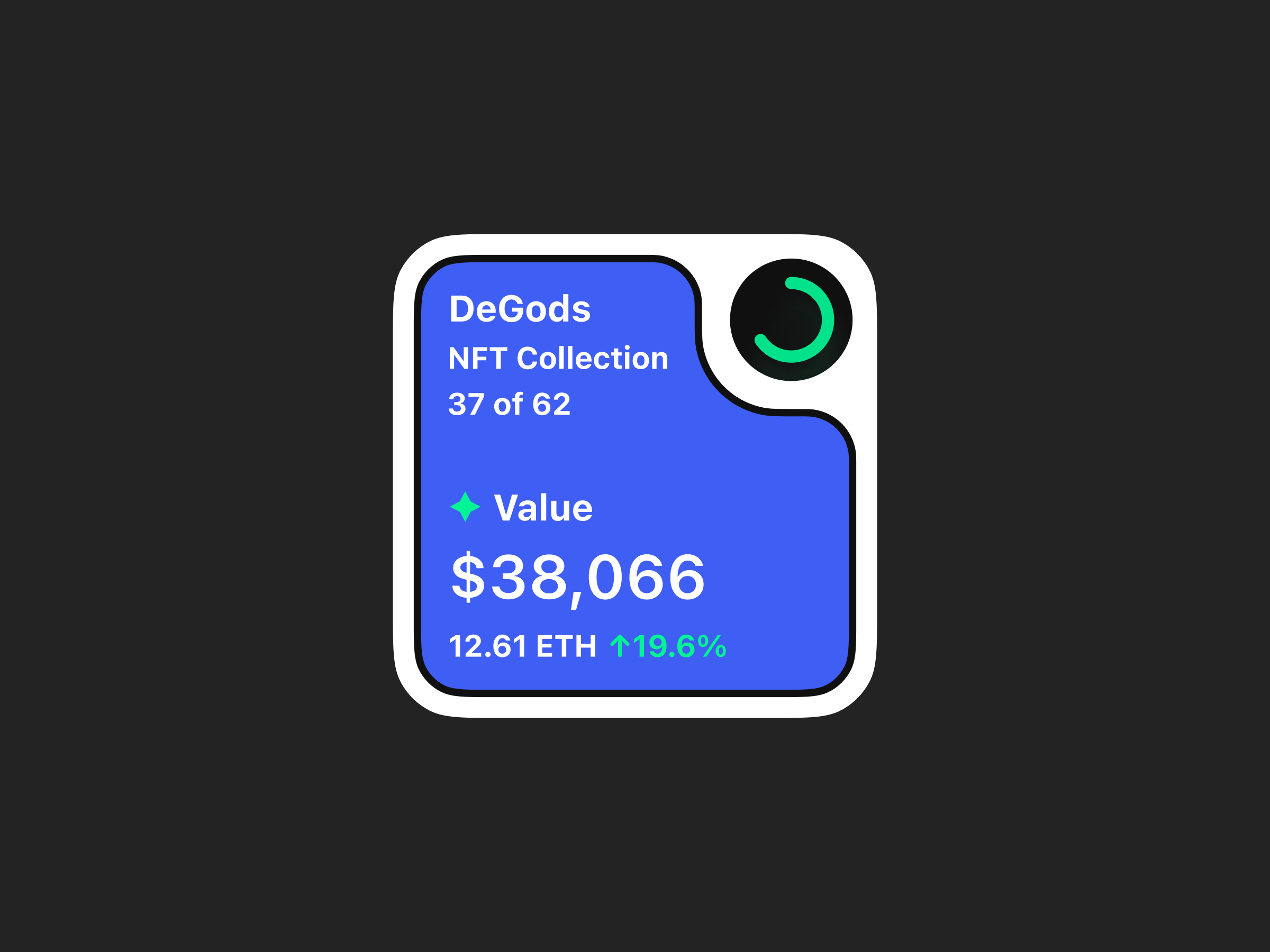 NFT Collection iOS Widget cryptocurrency design ios mobile nft ui ux widget
