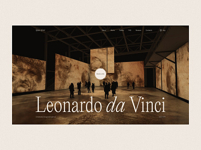 Leonardo da Vinci — Design Concept animation art concept design landing page leonardo da vinci museum page site ui ux webdesign