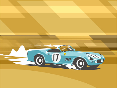 1959 Ferrari 250 GT LWB California Spider california coreldraw ferrari illustration sportcar spyder vector