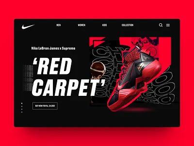 Shoes & Sneaker Store: Landing Page advertisement desktopui phoneui shoeposter shoes uidesign uiux uxdesign