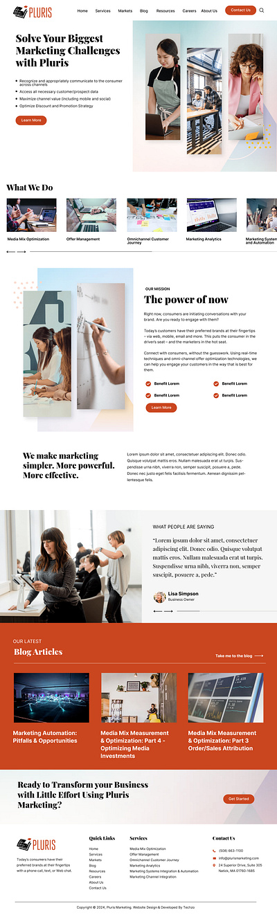 Web design for online marketing company. branding design graphic design typography ui ux web design