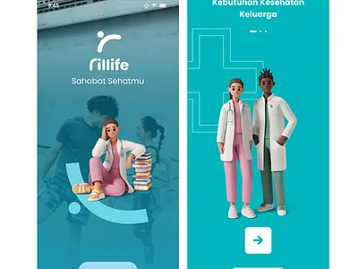 Rillife APP - aplikasi kesehatan health mobile ui