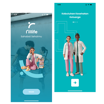 Rillife APP - aplikasi kesehatan health mobile ui