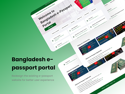 E-Passport Website (UI Redesign) animation bangladesh passport branding design e passport figma graphic design graphics desigb landing page logo passport typography ui ui design ui ux design uiux ux vector web website