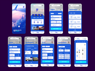 NKZT BOOKING APP UIUX DESIGN graphic design ui ux