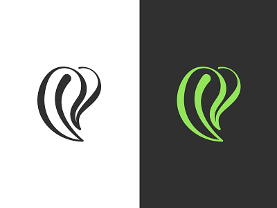 Leaf + Letter P mark abstract abstract logo branding classic for sale unused buy green icon illustration leaf letter p logo logodesign organic p