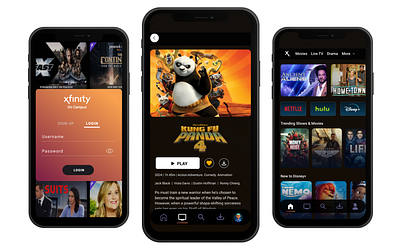 Xfinity Mobile App figma mobile app ui ux design