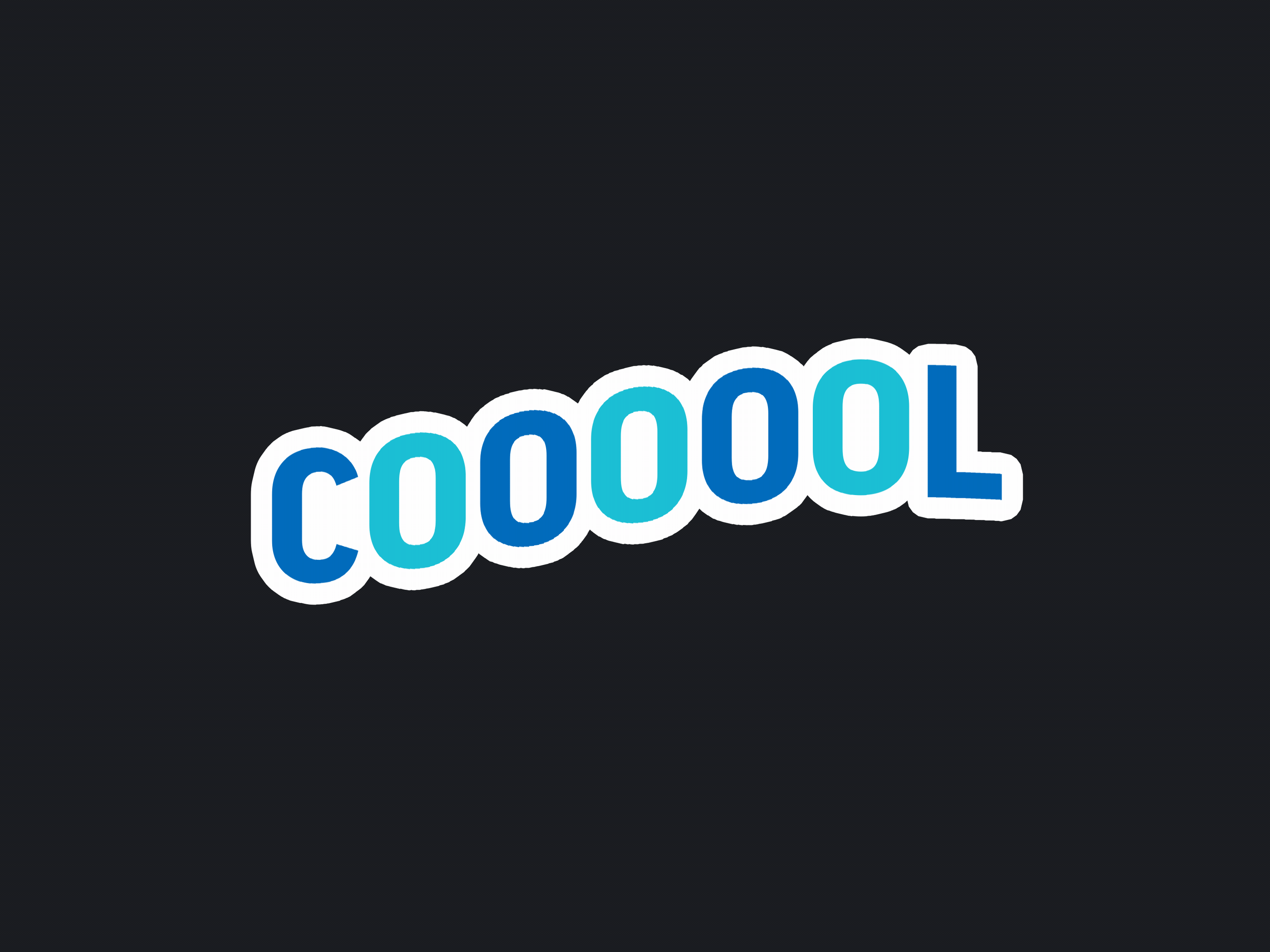 Pixel Park Stickers - Coooool animation blue brand awareness branding cold cool design digital sticker font fun gif giphy ice cold loop motion graphics playful sticker type typography wave