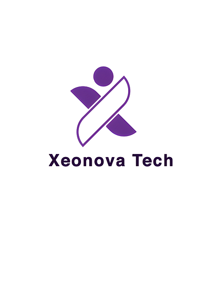 Xeonova Tech abstract branding graphic design lettermark logo wordmark