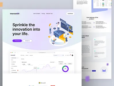Landing page for SaaS promotion design landing page promotional landing page saas landing page ui website wordpress