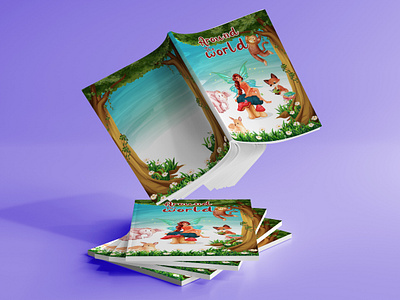 unique kids book cover animal animation book cover design book design children book children book cover fairy book graphic design jangle book kids book cover