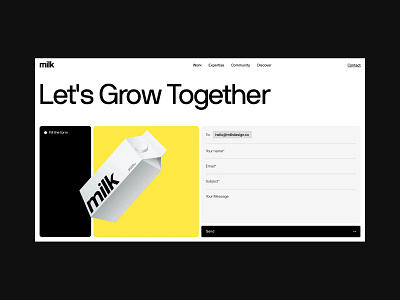 Milk Network animation branding contact design studio graphic design illustration interaction typography website