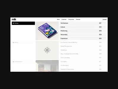 Milk Network animation branding design design studio illustration interaction typography ui website
