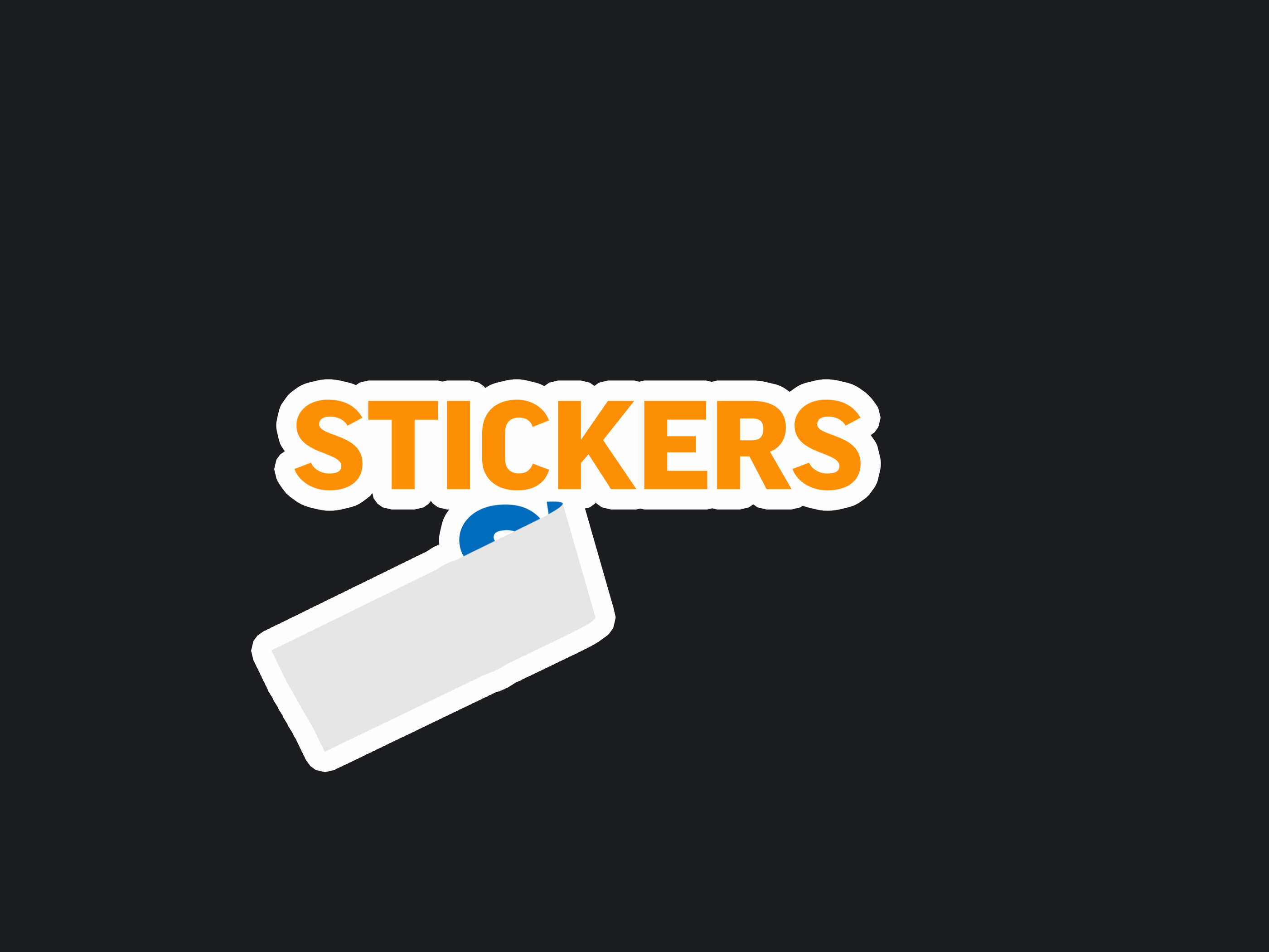 Pixel Park Stickers - Stickers Stick! animation blue clean design font fun instagram loop modern mograph motion graphics orange peel playful snapchat social media sticker text lockup type typography