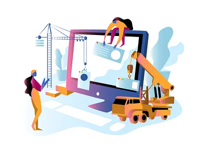 Web Development Illustration design digital illustration editorial illustration graphic design illustration ui illustration vector illustration web building web development