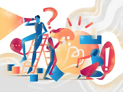 Ideation Illustration branding design digital illustration graphic design ideation illustration teamwork ui ui illustration vector visual design visual development