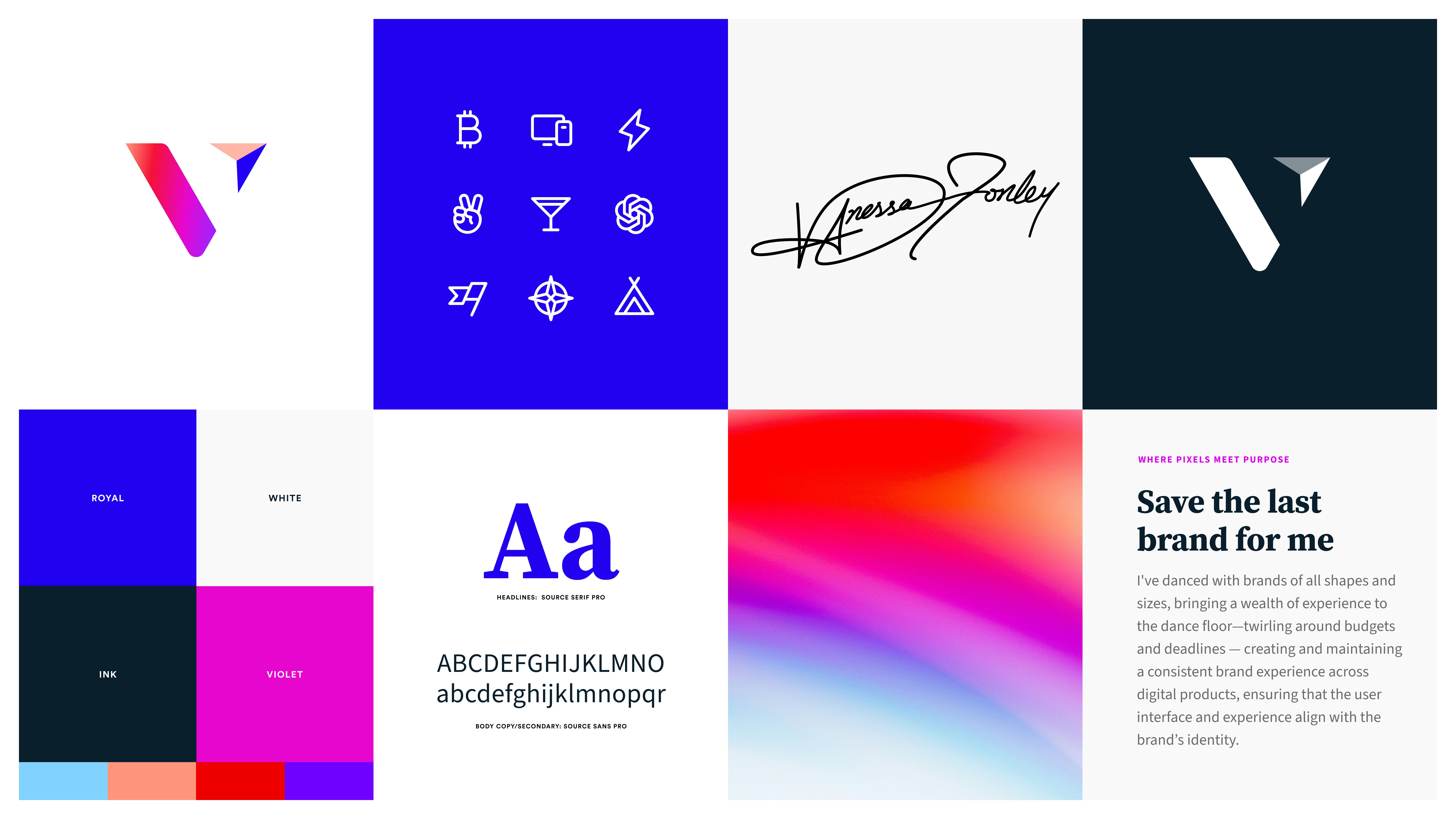Personal Brand branding clean colorful logo
