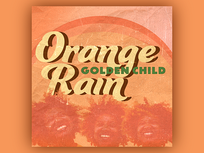 Orange Rain Vintage Album Cover album art graphic design photoshop retro design typography