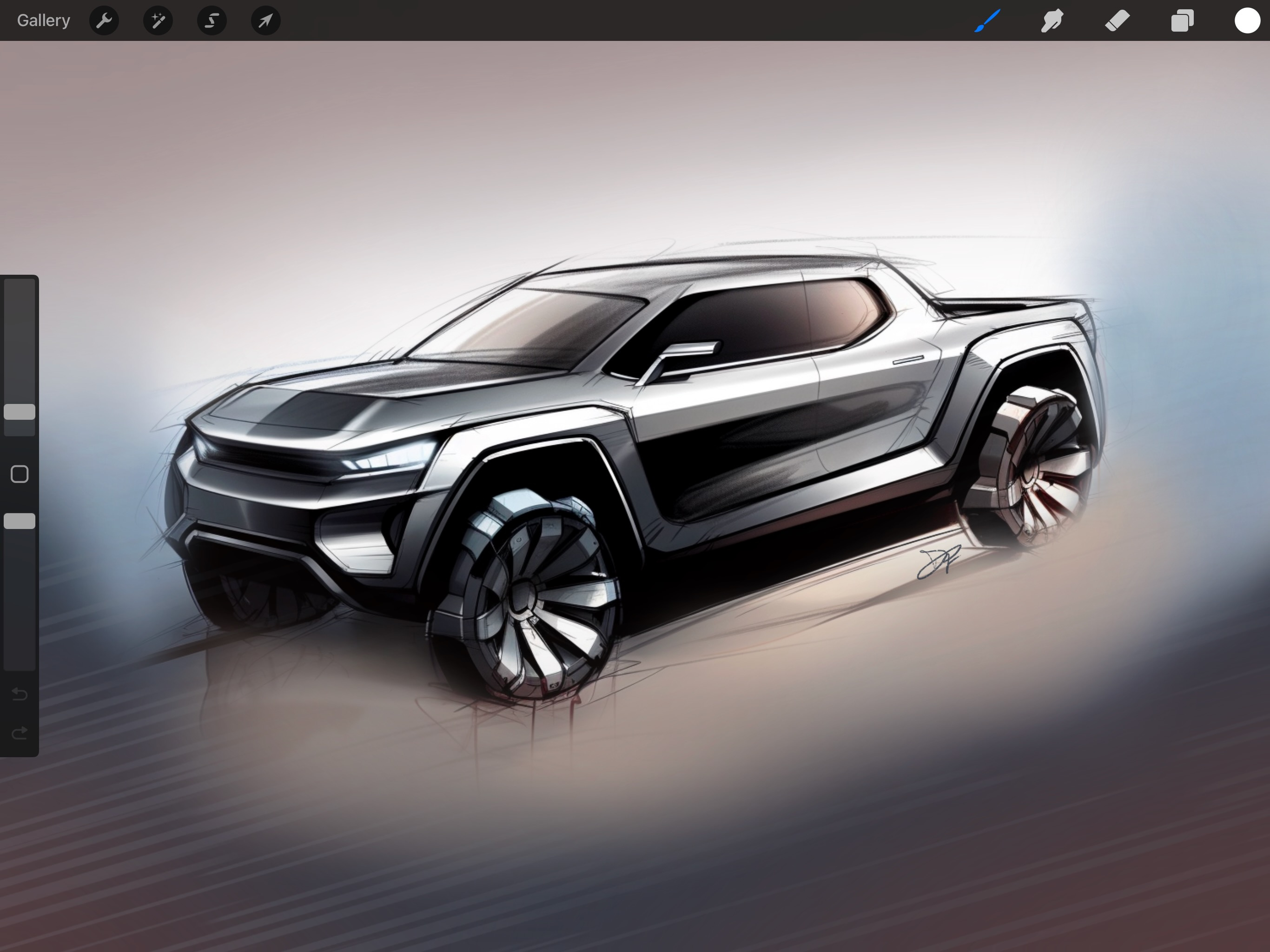 Pickup Truck Concept automotive design car sketch industrial design procreate transportation design truck design vehicle design