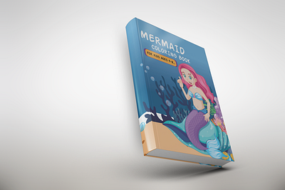 Mystical Mermaids Coloring Adventure book cover book design coloring book cover kids book kids book cover mermaid mermaids mermaids coloring book cover under water kids book cover