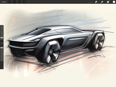 Warmup Car Sketch car design car sketch procreate transportation design