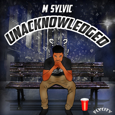 'Unacknowledged' cover for M Sylvic (Rap Artist) art cover cartoon cover cover art design graphic design music music cover photoshop rap