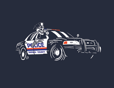 Cop Car Illustration adobe fresco branding car cop design first reponder illustration police sketch timelapse typography vector