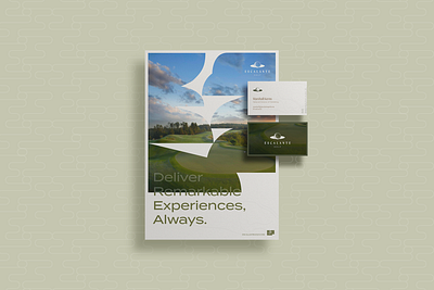 Escalante Brand Mockup brand collateral escalante river golf identity poster design