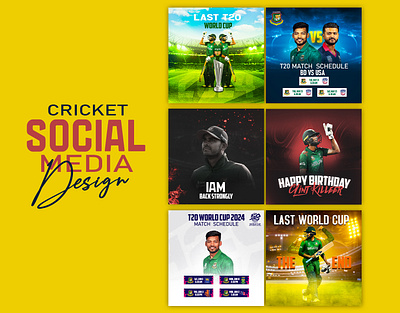 Cricket social media post design practice graphic design photoshop poster social social media post design sports