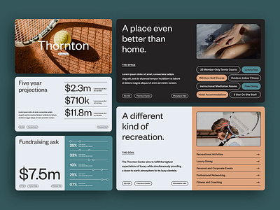 Thornton Pitch Deck brand design branding color color palette design figma graphic design illustrator indesign modern pitch deck presentation start up type typography
