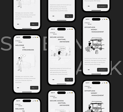 STREAMBANK app figma logo typography ui uiux ux