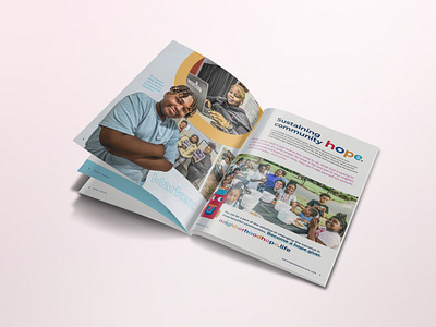 Neighborhood Hope Impact Report collateral graphic design impact report ministry nonprofit typography