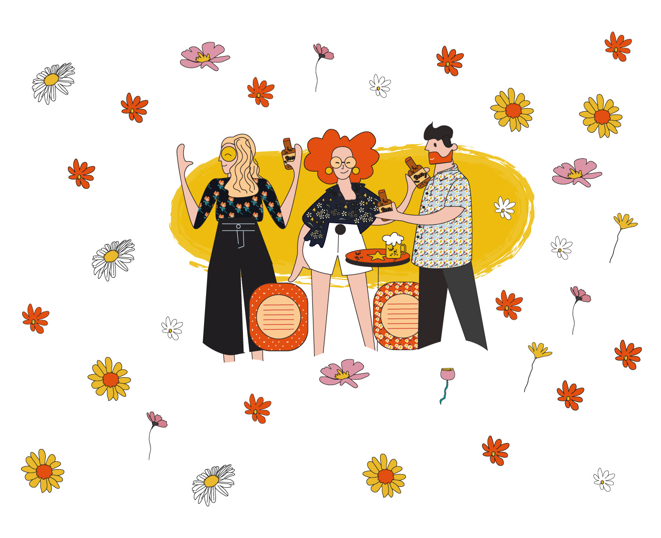 Party Illustration art fashion flat graphic design illustration party urban vector