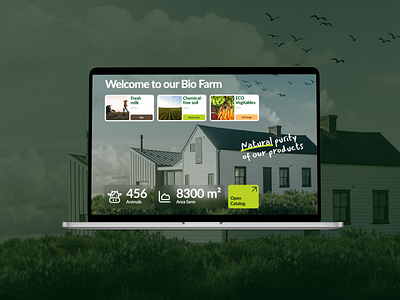 Landing page Farm webdesign design ecommerce farm hero landing page ui ux webdesign