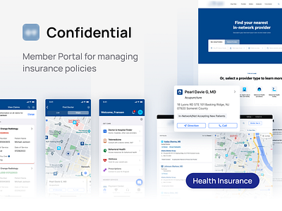 Health insurance member portal app design health insurance healthcare mobile app ui uiux ux web app