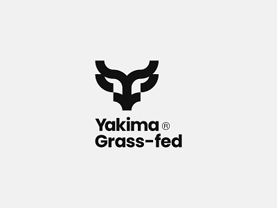 Yakima Grass-fed branding clean graphic design identitydesign illustrator logo logomark logotype macaroni mark marks minimal minimallogo negativespace yakima