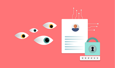 Guard Your Data: Privacy and Security in the Digital Age 🔒👁️ art branding design graphic design illustration illustrator privacy ui ux vector