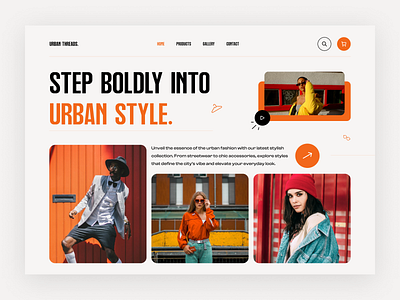 Landing Page Design for Urban Fashion design minimal ui ui design uidesign website