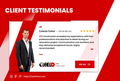 Client Testimonials Section UI/UX Design client testumonials creativedesign figma ui ui ux design ux uxaminul