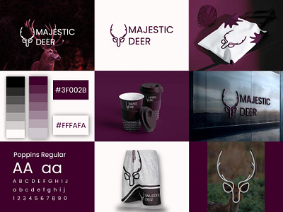 Majestic Deer minimalist logo design branding creative logo deer design fiverr graphic design illustration logo logo design logo maker minimalist modern