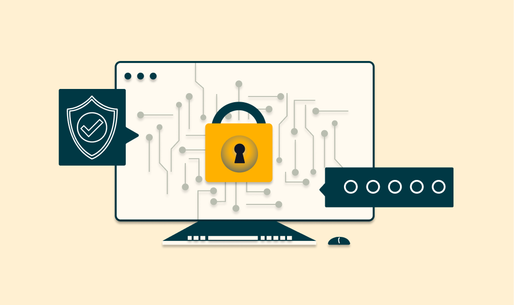 Safeguarding Your Digital Life 🔒💻 branding cyber dataprotection design graphic design illustration illustrator logo motion graphics security ui ux vector