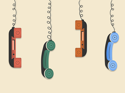 Dialing Back to Old-School Telecommunication 📞 3d animation art branding design dribbble graphic design illustration illustrator logo motion graphics ui