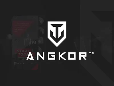 Angkor - Brand Identity anchor bold brand identity branding crossfit fitness flyers geometric graphic design gym logo design logo guides minimalist