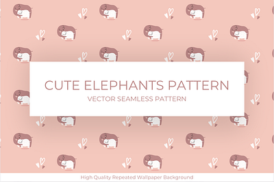 Cute Elephants Seamless Pattern cute animals wallpaper cute elephants wallpaper elephant pattern girly pattern girly wallpaper kids wallpaper seamless patter