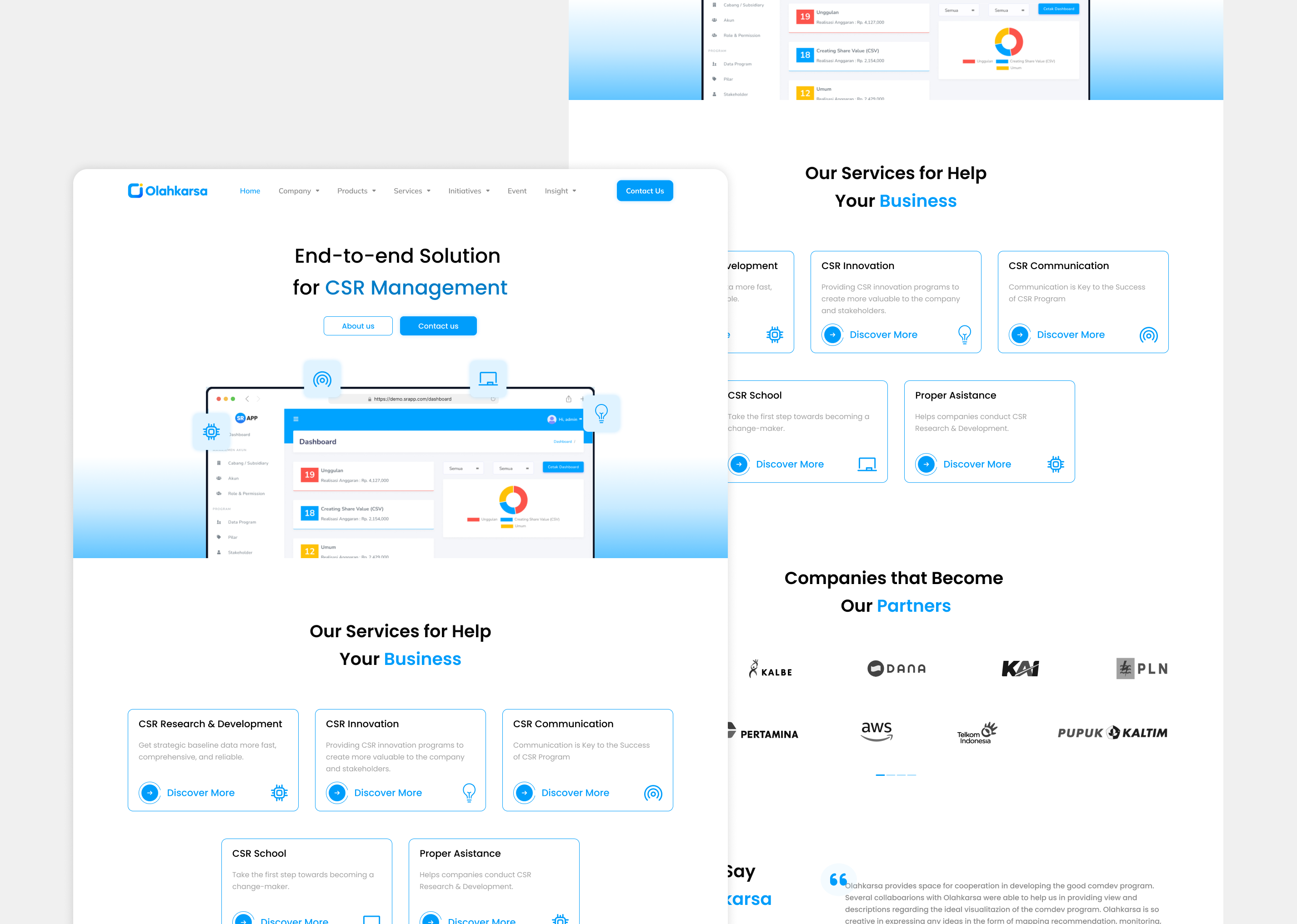 Olahkarsa - CSR Landing Page csr design landing page ui ux web design website