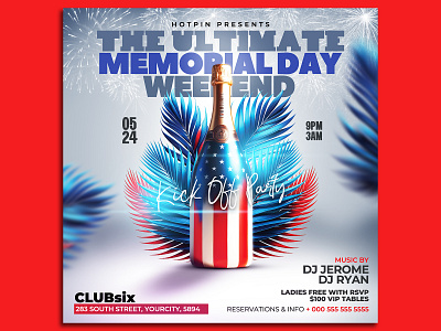 Memorial Day Flyer Template party