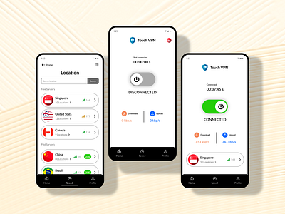 VPN APP UI/UX by Mahamudul Huq Turjo 👑 on Dribbble