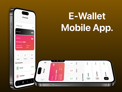 E-Wallet Mobile App. app banking branding crypto currency e wallet mobile ui wallet