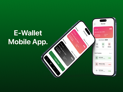 E-Wallet -- Mobile App. app banking crypto currency e wallet mobile money transfer ui wallet