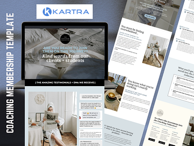 Kartra template | Membership + Sales Page Bundle branding course platform design kartra kartra course kartra sales page kartra templates kartra website membership online courses sales page website